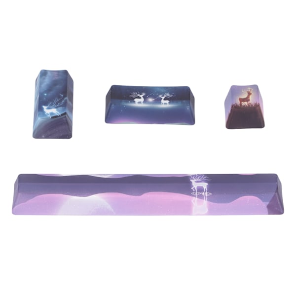 Keycap 4 Tangenter Älgmönster Design Mellanslag ESC Enter Numpad Enter Personlighet DIY Keycaps för Mekaniska Tangentbord