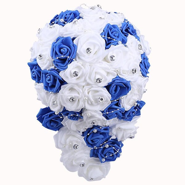 Blue Artificial Bridal Bouquet for Wedding Decorations