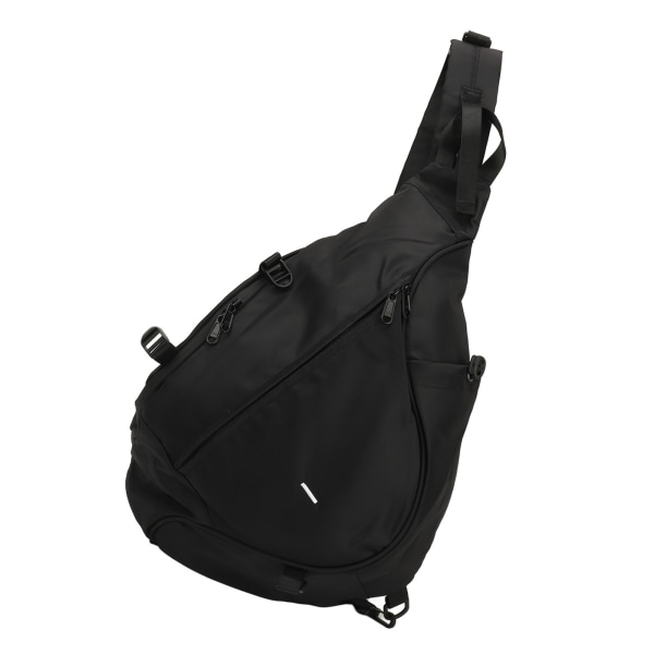 Stor Svart Sling Bag Vattentät Sling Ryggsäck Oxford Tyg Utomhus Sport Bröstväska för Män Kvinnor