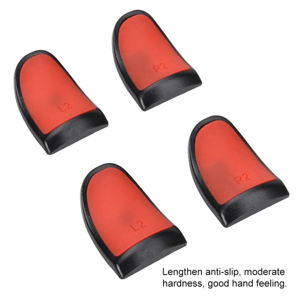 L2 R2 Förlängda Grepp Mjuk Touch Kontrollförlängare Knappar Förlängning Trigger för PS4 (Röd)