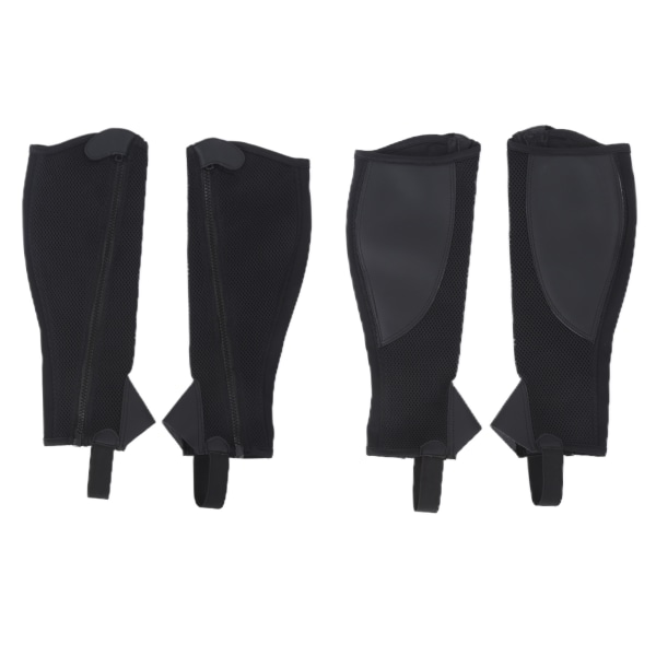 2 stk. Svart Fleksibel Mesh Rideleggbeskyttelse for Barn Heste Ridning Beskyttelse CXL