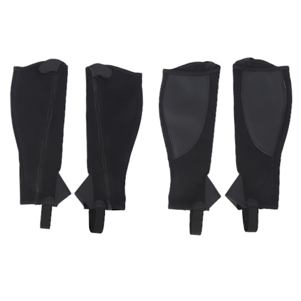 2st Halvchaps Svart Flexibelt Mesh Ridchaps för Barn Häst Ridning Skydd CXL