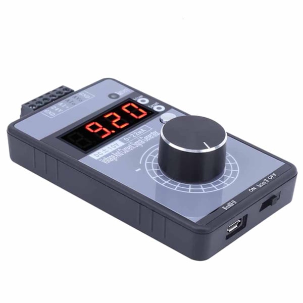 Nuværende spændingssignalgenerator DC 0‑10V 0/0‑22mA Interface Analog Simulator 4-cifret display til PLC-panel debugging