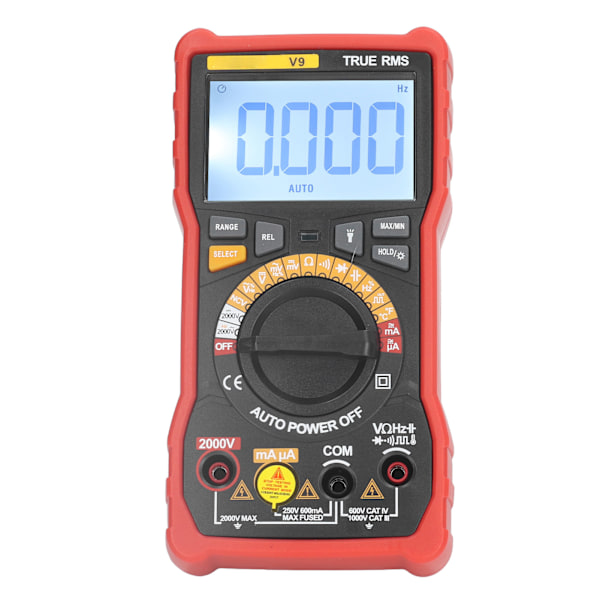 Digitalt multimeter 2000V høj spændingstester strøm måler NCV værktøj til måling