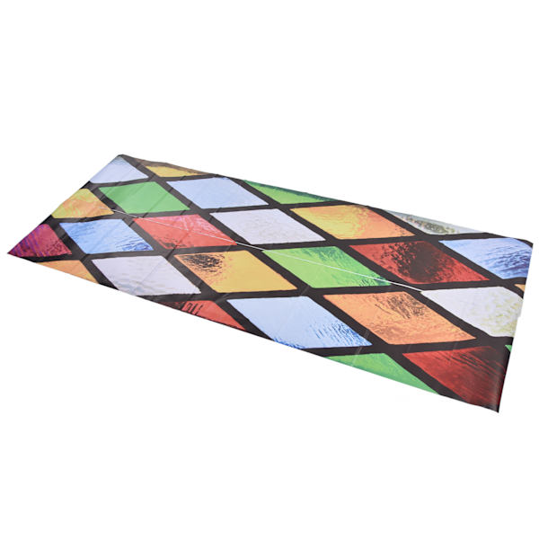 2PCS 3D Dørklistremerke 38,5x200cm Farge Rhombus Gitter Selvklebende Vanntett PVC Dørklistremerke Tapet for Hjem