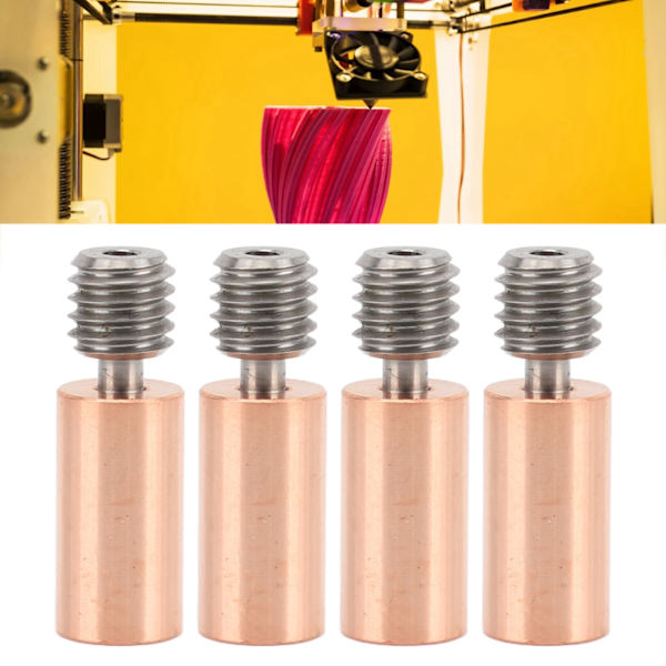 4st 3D-skrivare All Metal Heatbreak Professionell Kopparlegering Extruder Halsrörbyte för 3D-skrivare Tillbehör för Sidewinder X1
