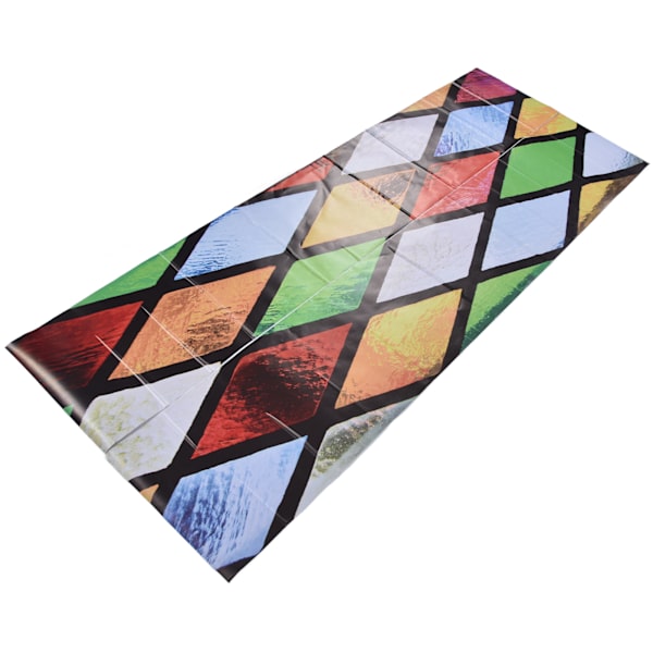 2 kpl 3D-ovitarraa 38,5x200cm värillinen vinoneliöristikko itseliimautuva vedenpitävä PVC-ovitarra taustakuva kotiin