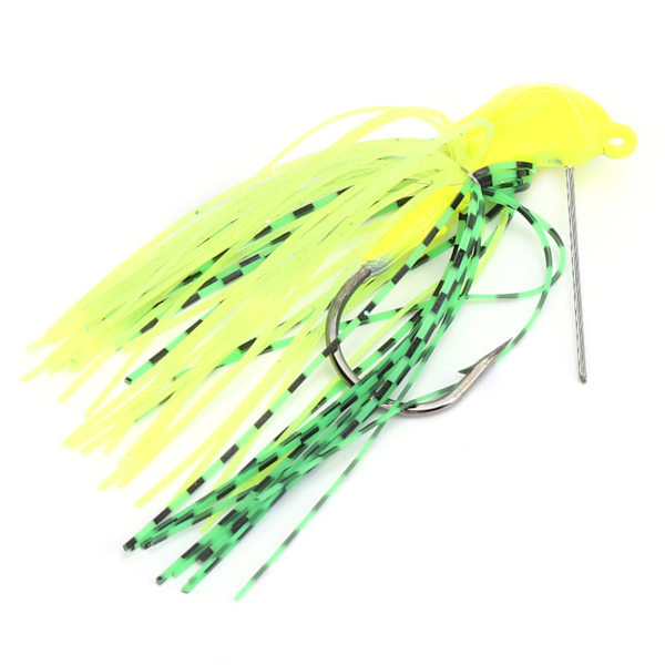 Pilblad spinnerbait Anti hengende bunnfiske lokke spinner agn for fersk havabbor Gul