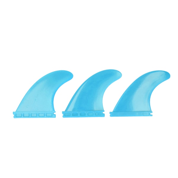 3 stk Surfebrettfinner PVC Thrusterfinner Surfebretttilbehør for Long Board Stand Up Paddle Blå