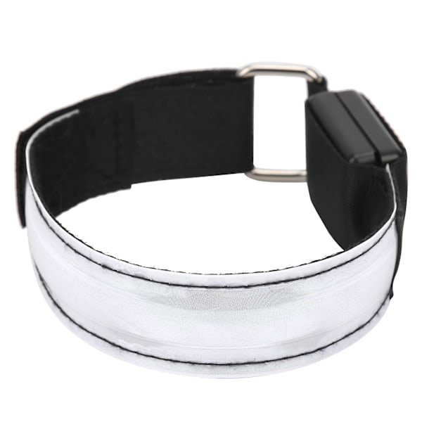 Udendørs natløbelys Armbånd med LED Glow Armbånd Lys Reflekterende Sport Belt White