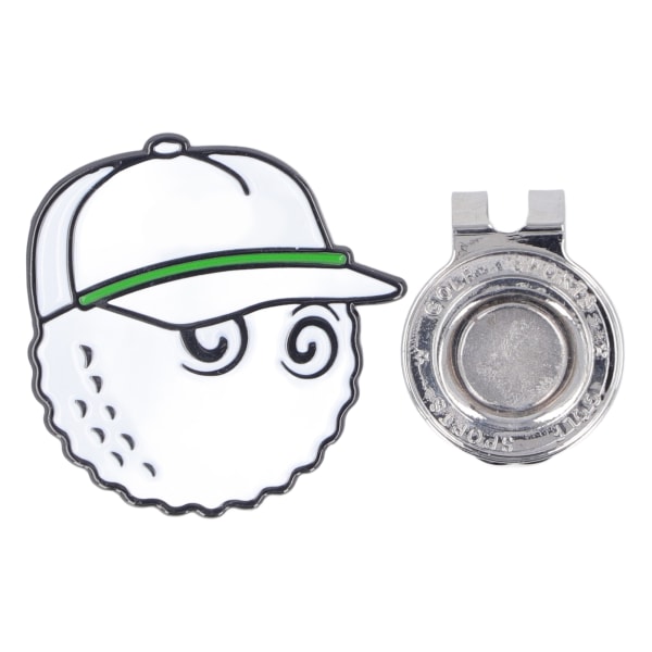 Golfhattklemmer Sinklegeringsmagnet Golflueklips Avtakbar golfballmarkør for golfbaneklubb hvit