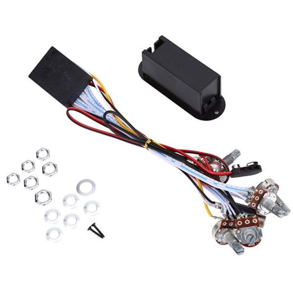 3-bånds Active EQ Equalizer Preamp Circuit Pickup Gitar Bass Tone Control med fittings