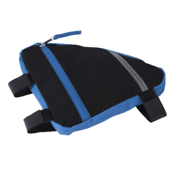 Cykeltrekanttaske Holdbar Multifunktionel Cykeltaske Nylon Cykeltilbehør til Udendørs Cykling Blå
