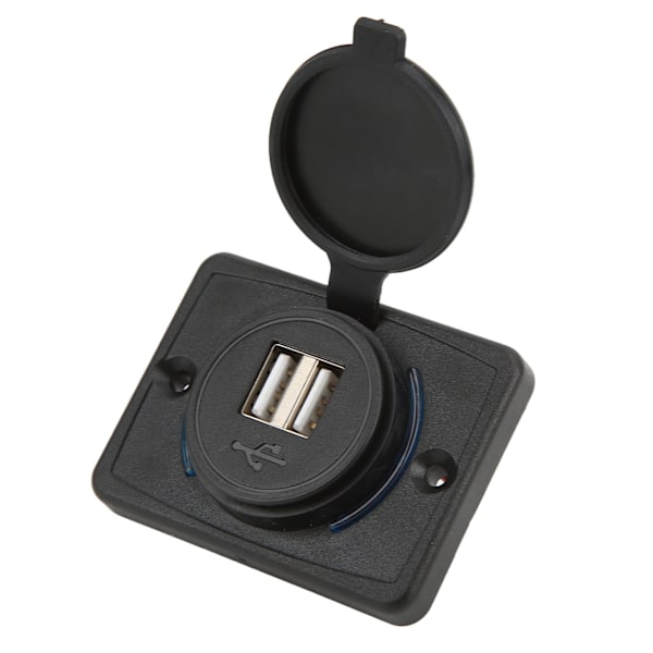 3.1A 5V Dobbel USB Bil Lader LED Rask Lading Universell for 12‑24V Skip Biler Bobiler