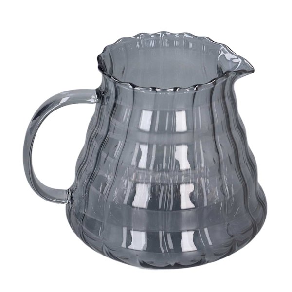 Glas kaffekande elektroplettet grå stribet glas kaffekande kaffekande manuel drypkande filter 500ml 8,4 x 13cm
