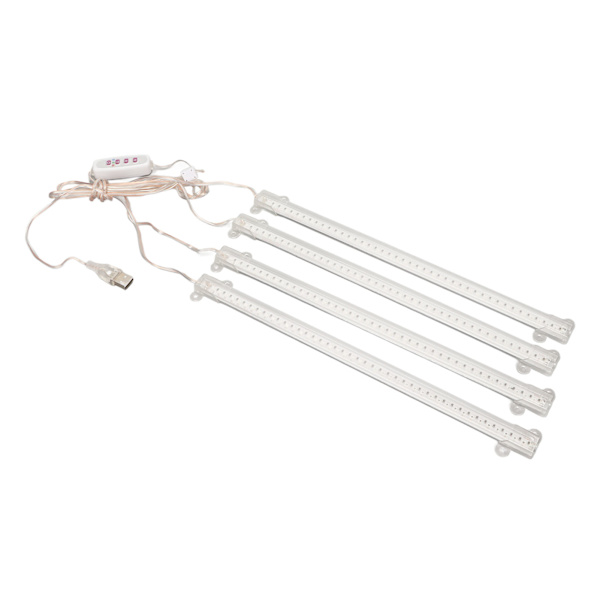 Växtväxtlampa 4 huvuden USB-kontakt Dimbar timerfunktion Full Spectrum LED-växtlampa för inomhus hem Succulent solljus 4000K 168LED