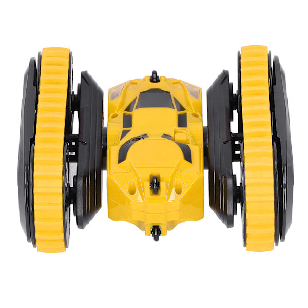 2 in 1 kaksipuolinen kaukosäädinauto, nopea 360 astetta pyörivä RC Stuntti Car Keltainen