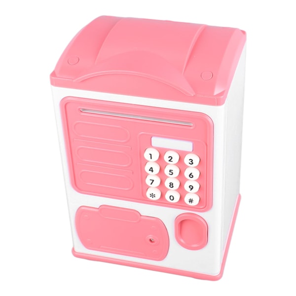 Elektronisk spargris med lösenord, fingeravtrycksverifiering, smart sensor, myntförvaring, rosa