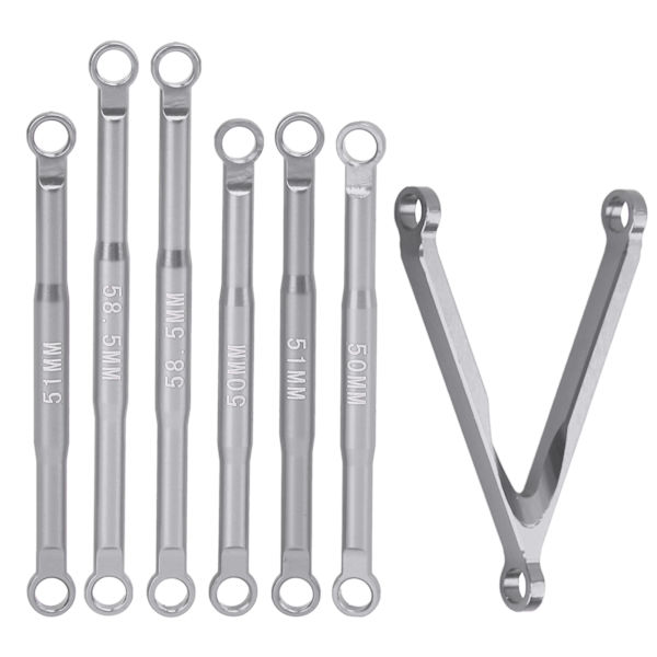 Alumiinitangon vetotankosarja jousituksen nivelsarja set AXIAL SCX24 1/24 RC CarTitanium