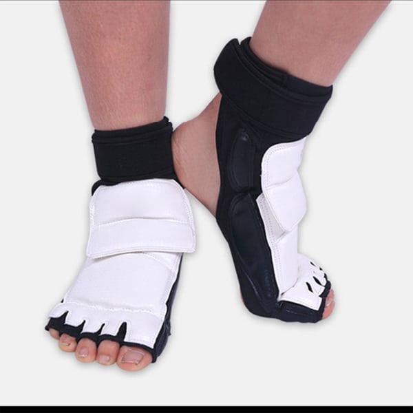 Taekwondo fodbeskytter Dobbelt fiksering elastisk klud Omgivende design Komfortabelt Taekwondo fodtøj til børn Fodbeskytter XL
