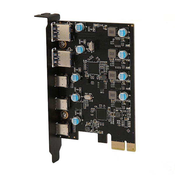 UP5300 5 portin USB 3.1 PCIe -laajennuskortti 5 Gbps nopean tiedonsiirron pöytätietokoneen laajennuskortti Windows 7 8 10 -käyttöjärjestelmälle OS X