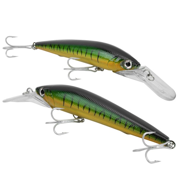 2 stk kunstig plastsimulering dypdykking Minnow lokke agn fisketilbehør2#