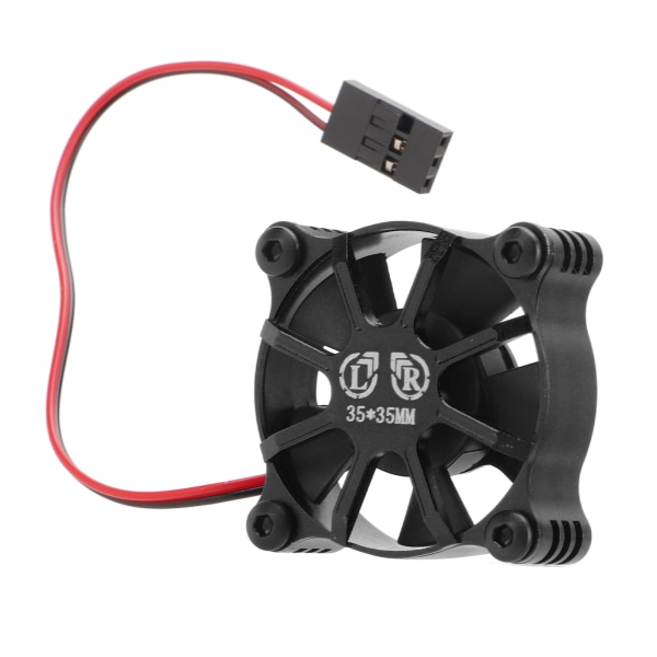 Motor køleblæser 35x35 mm aluminiumslegering Hurtigkølende RC Car ESC køleventilator med blæserdæksel Til 1/10 1/12 1/8 RC Car Black