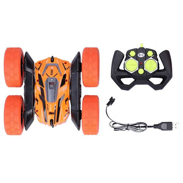 2.4G Kaksisuuntainen Kaukosäädöllä Ohjattava Drift-auto 360 Asteen Kiertävä RC Stunt-auto Leikkiä Varten Lapselle - Oranssi