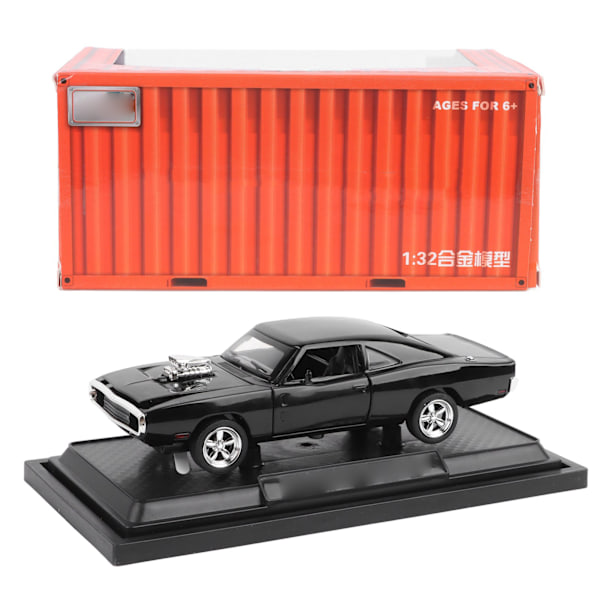 Bilmodell 1:32 skala RT Diecast leksaksbil för barn och vuxna födelsedagsfestgåvor blank svart
