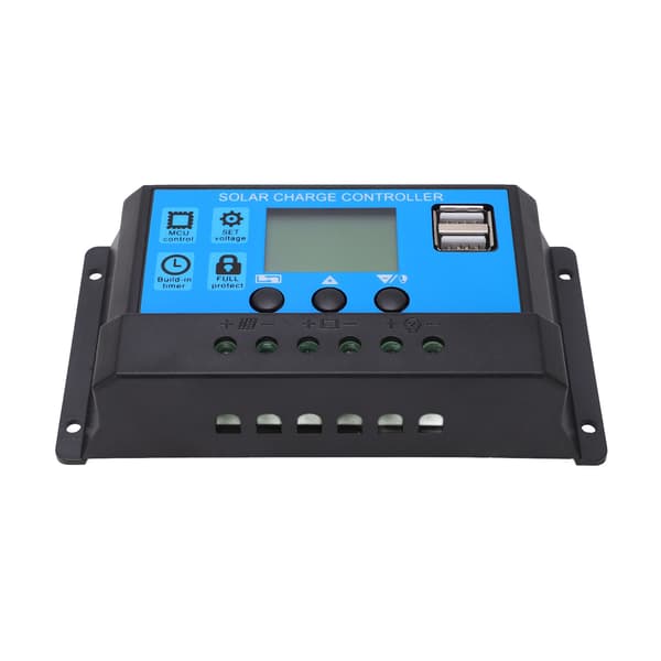 PWM Solarpanel-controller LCD-display Smart opladnings- og afladningscontroller til LED-gadebelysning 12V 24V 30A