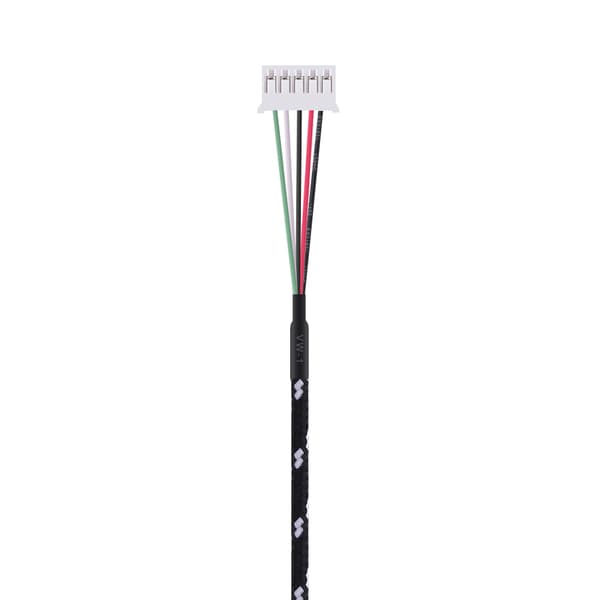 2,2 meter USB-kabel ledningserstatning for Steelseries kana mus Svart+Hvit