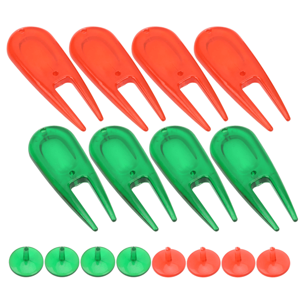 PE muovinen golfpallon jakotyökalut Pitch Fork Putting Green -korjaussarja pallomerkinnällä