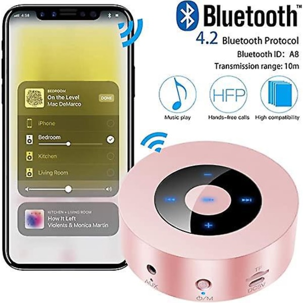 Mini Bärbar Bluetooth-högtalare - Roséguld, 85*30mm