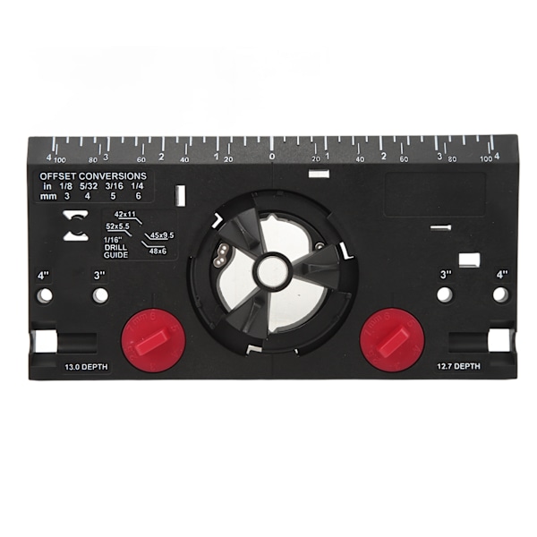 35mm hengselboring jig trebearbeiding hengsel hullboring guide locator med kutter og 1/16in bit svart