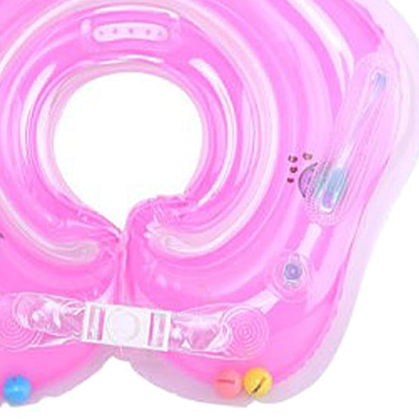 Spædbarns Hals Flyder Dobbelt Luftdyse PVC Dobbelt Luftpose Lækagesikker Spædbarns Svømmehalsring til Spædbarn Pink