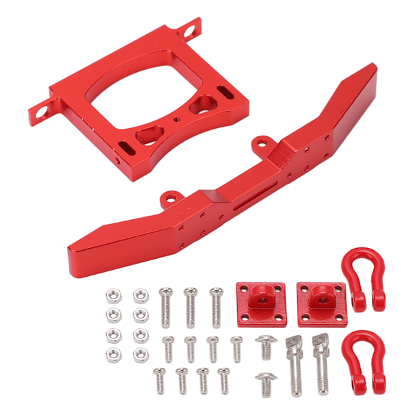 RC Metallipuskuri Etu Taka Auto Suojaussarja Alumiini WPL B14 B16 Q60 Q61 1/16 Kauko-ohjattava Auto Punainen