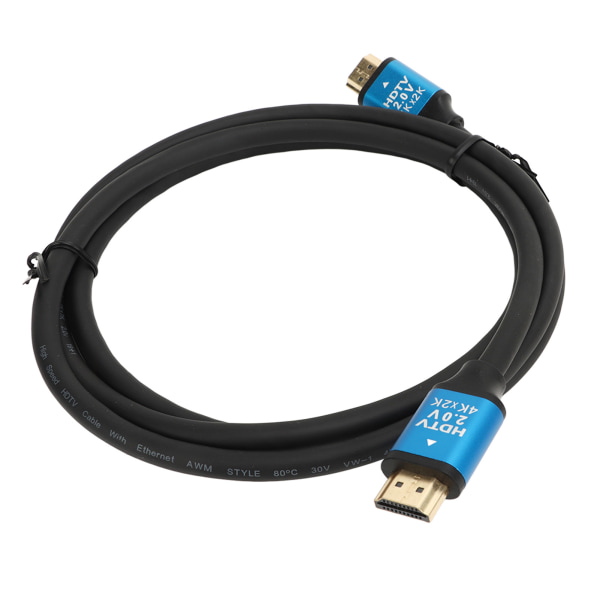 HD Multimedia Interface Kabel 4K PVC Aluminium Legering High Definition Multimedia Interface Ledning til TV PC Computer Laptop Blå 3 m / 9.8ft