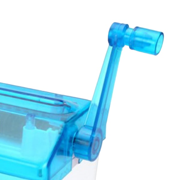 Papirshredder Plastik Manuel Betjening Transparent A4 Skæremaskine Værktøj til Kontor Blå