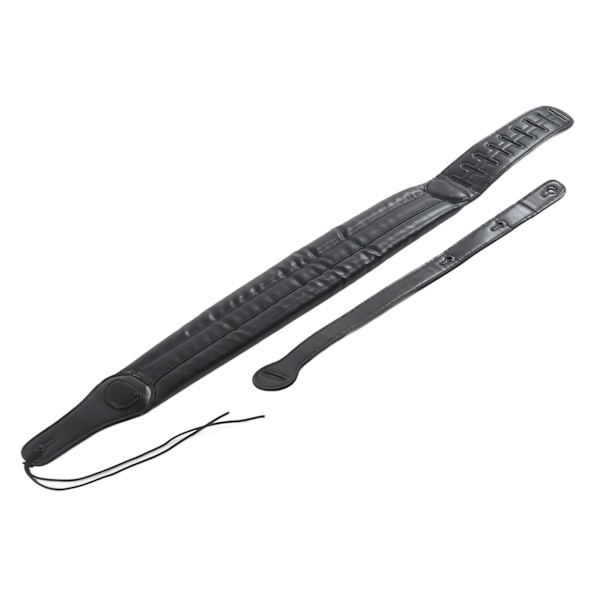 Gitarrrem Läder Justerbart axelbälte Instrumenttillbehör för Bass Black