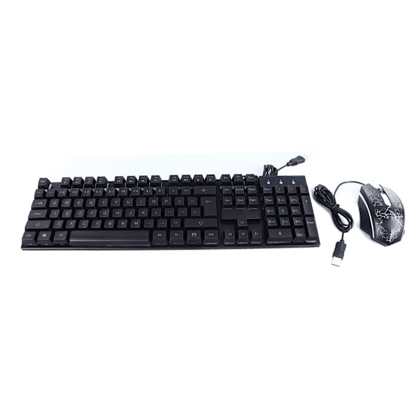 Mekaniskt tangentbord Trådbunden set Ergonomisk tangentbord och musbelysning Gaming Tangentbordsmus för Windows