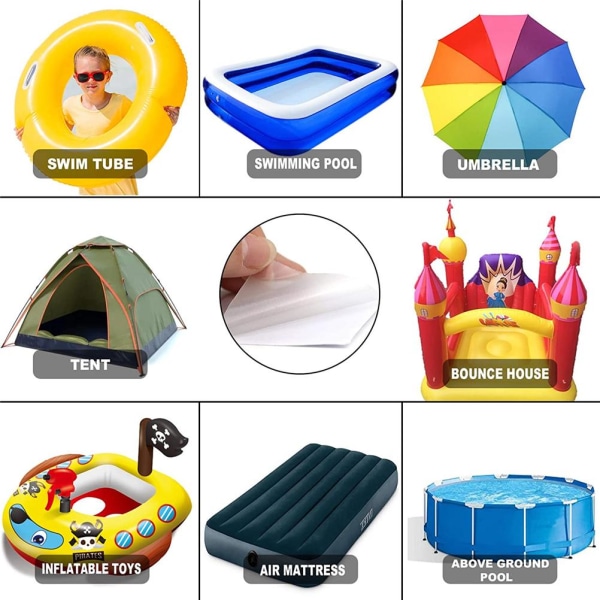 10 STK Swimming Float Repair Kit TPU Patches Telt Reparation Sticker Holdbar, giftfri, gennemsigtig telttape
