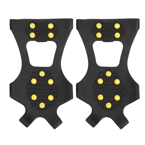 10 Stål Tænder Udendørs Sne Klatring Kramper Bjergbestigning Anti-Slip Sko Pigge (L)