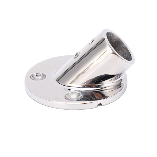 Båd Gelænderbeslag Rustfrit Stål 45 Graders Rund Base Rør Marine Hardware Flange Base Dæksrælings Tilbehør 25mm/1in