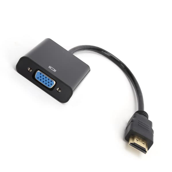 HDMI til VGA Konverter Kabel med 3,5 mm Audio til Chromebook Raspberry Pi Xbox Sort