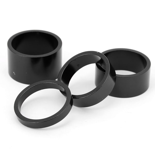 4 kpl / set polkupyörän etuhaarukan aluslevyn kuulokevälikkeet 5 10 15 20 mm kuulokkeen varren aluslevyn tiiviste musta
