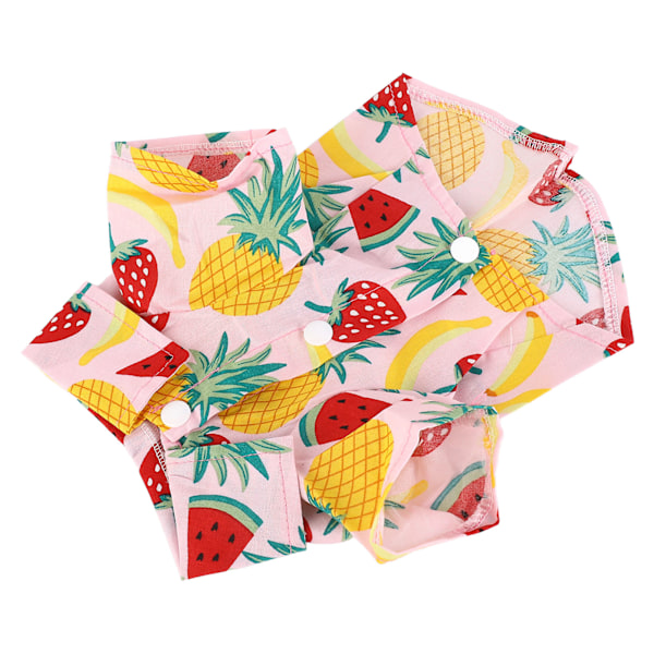 Hundtröja Hudvänlig Andningsbar Mode Tvättad Husdjurskläder för Vår Sommar XZCS13 Ananas Rosa M