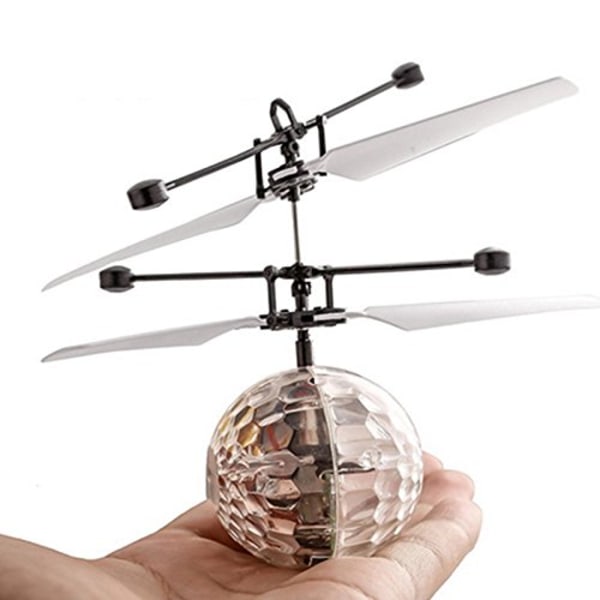 Barn lysande elektrisk flygande boll Helikopter Färgglada blinkande LED-ljus Infraröd sensor leksak gåva