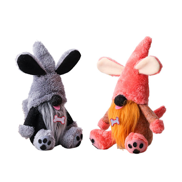 2 stk hund nisser hundepoter bein dukke svensk tomte ornament plysj valp etasjes brett dekorasjon hjem kjøkken gårdshus dekor