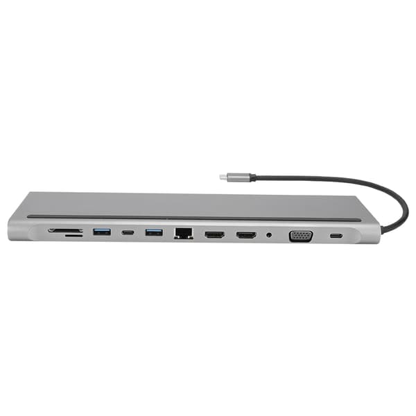 12-i-1 Docking TypeC til Dobbelt HDMI Samme Skærmvisning USB VGA PD RJ45 Dockingstation