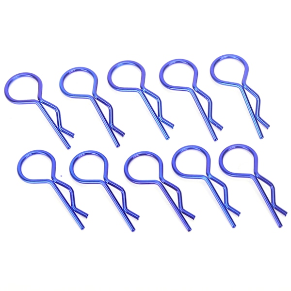 10 kpl 13MM RC-auton kuoripidike RShapen metallirungon pidikkeet tapit 1/5 1/6 1/8 1/10 RC-autolle (sininen)